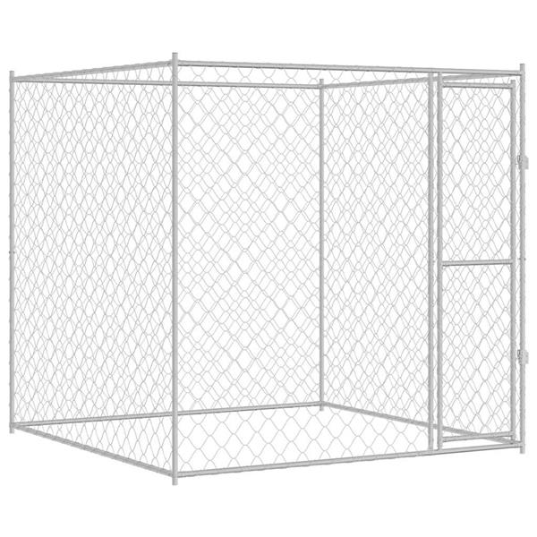 Grote foto vidaxl hondenbench 2 x 2 x 2 m staal dieren en toebehoren hondenhokken en kooien