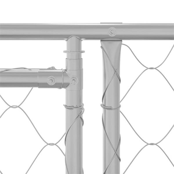 Grote foto vidaxl hondenbench 2 x 2 x 2 m staal dieren en toebehoren hondenhokken en kooien