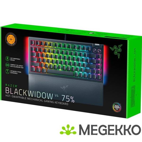 Grote foto razer blackwidow v4 75 zwart razer orange computers en software toetsenborden