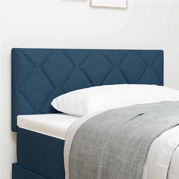 Grote foto vidaxl stoffen hoofdbord geometrisch met hoofdeinde blauw 100 cm stof antiek en kunst stoelen en banken
