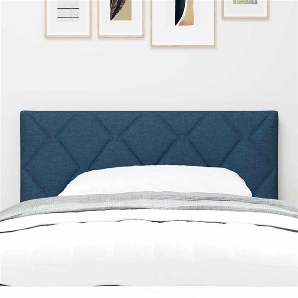 Grote foto vidaxl stoffen hoofdbord geometrisch met hoofdeinde blauw 100 cm stof antiek en kunst stoelen en banken
