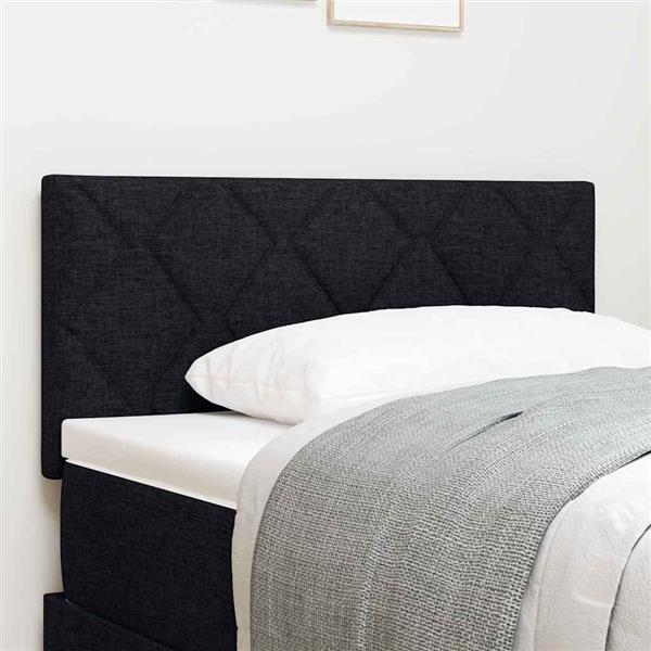 Grote foto vidaxl stoffen hoofdbord geometrisch met hoofdeinde zwart 100 cm stof antiek en kunst stoelen en banken