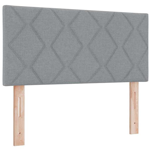 Grote foto vidaxl stoffen hoofdbord geometrisch lichtgrijs 100 cm stof antiek en kunst stoelen en banken