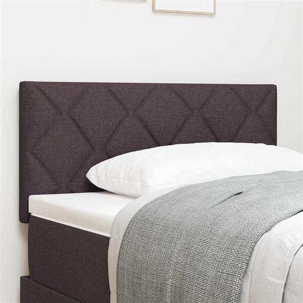 Grote foto vidaxl stoffen hoofdbord geometrisch donkerbruin 90 cm stof antiek en kunst stoelen en banken