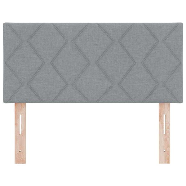 Grote foto vidaxl stoffen hoofdbord geometrisch lichtgrijs 90 cm stof antiek en kunst stoelen en banken