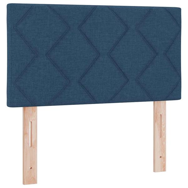 Grote foto vidaxl stoffen hoofdbord geometrisch met hoofdeinde blauw 80 cm stof antiek en kunst stoelen en banken
