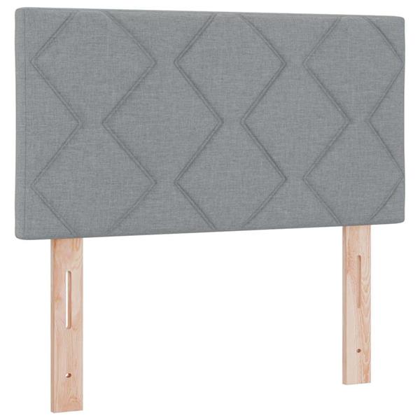 Grote foto vidaxl stoffen hoofdbord geometrisch lichtgrijs 80 cm stof antiek en kunst stoelen en banken