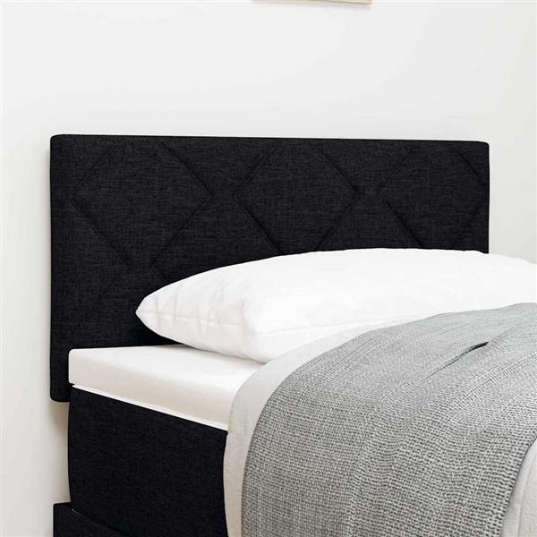 Grote foto vidaxl stoffen hoofdbord geometrisch met hoofdeinde zwart 80 cm stof antiek en kunst stoelen en banken