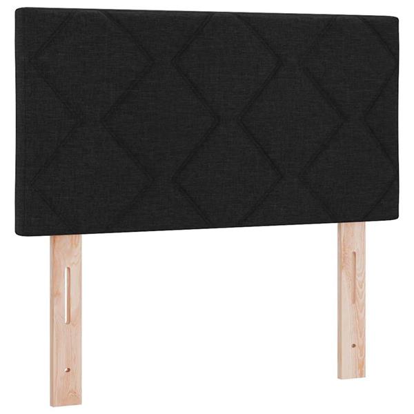 Grote foto vidaxl stoffen hoofdbord geometrisch met hoofdeinde zwart 80 cm stof antiek en kunst stoelen en banken