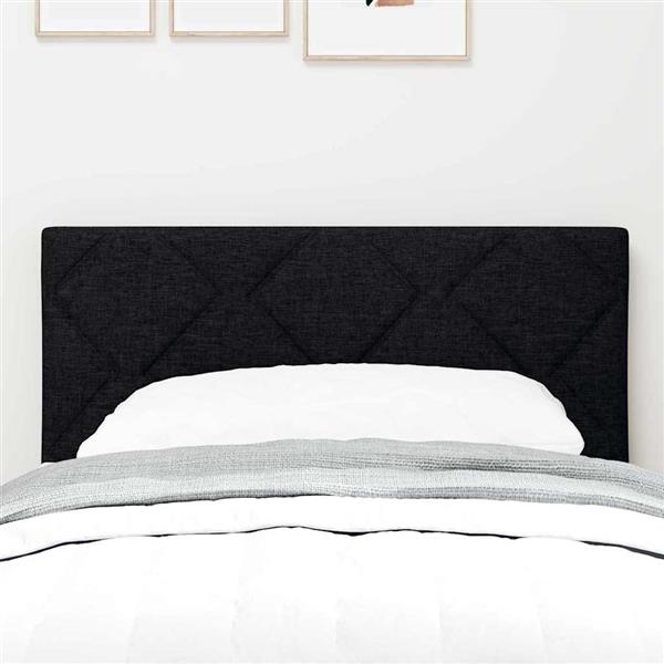 Grote foto vidaxl stoffen hoofdbord geometrisch met hoofdeinde zwart 80 cm stof antiek en kunst stoelen en banken