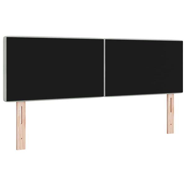 Grote foto vidaxl fluwelen hoofdbord geruit lichtgrijs 160 cm fluweel antiek en kunst stoelen en banken