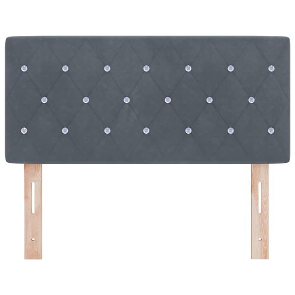 Grote foto vidaxl fluwelen hoofdbord geruit donkergrijs 100 cm fluweel antiek en kunst stoelen en banken