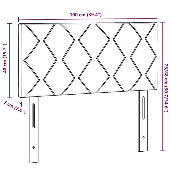 Grote foto vidaxl stoffen hoofdbord geometrisch met hoofdeinde cr me 100 cm stof antiek en kunst stoelen en banken