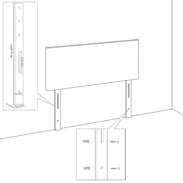Grote foto vidaxl stoffen hoofdbord geometrisch met hoofdeinde cr me 100 cm stof antiek en kunst stoelen en banken