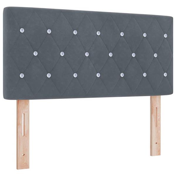 Grote foto vidaxl fluwelen hoofdbord geruit donkergrijs 90 cm fluweel antiek en kunst stoelen en banken