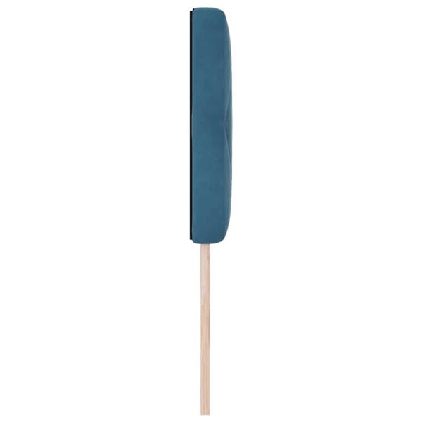 Grote foto vidaxl fluwelen hoofdbord geruit donkerblauw 80 cm fluweel antiek en kunst stoelen en banken