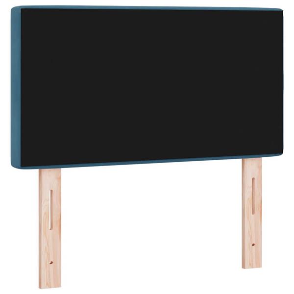 Grote foto vidaxl fluwelen hoofdbord geruit donkerblauw 80 cm fluweel antiek en kunst stoelen en banken