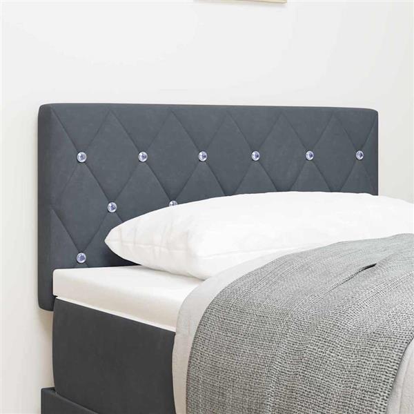 Grote foto vidaxl fluwelen hoofdbord geruit donkergrijs 80 cm fluweel antiek en kunst stoelen en banken