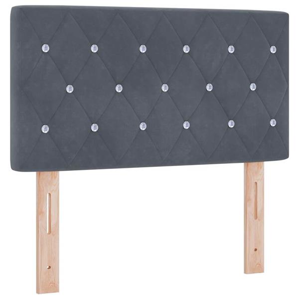 Grote foto vidaxl fluwelen hoofdbord geruit donkergrijs 80 cm fluweel antiek en kunst stoelen en banken