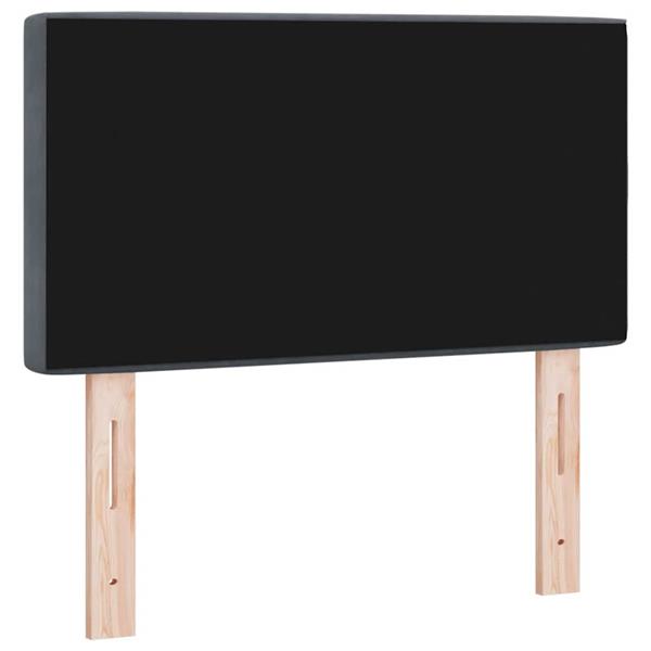 Grote foto vidaxl fluwelen hoofdbord geruit donkergrijs 80 cm fluweel antiek en kunst stoelen en banken