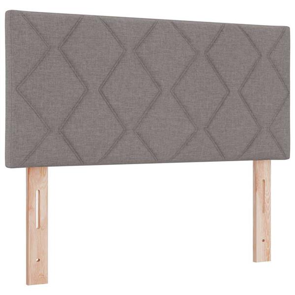 Grote foto vidaxl stoffen hoofdbord geometrisch met hoofdeinde taupe 100 cm stof antiek en kunst stoelen en banken