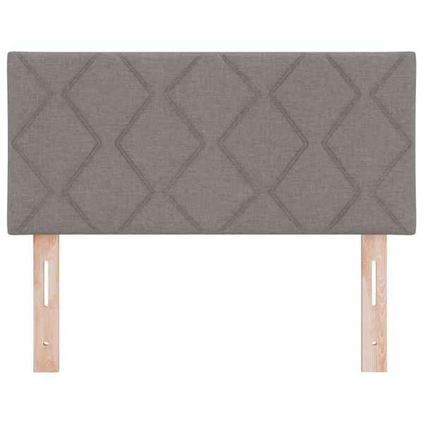 Grote foto vidaxl stoffen hoofdbord geometrisch met hoofdeinde taupe 100 cm stof antiek en kunst stoelen en banken