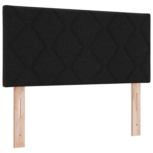 Grote foto vidaxl stoffen hoofdbord geometrisch met hoofdeinde zwart 100 cm stof antiek en kunst stoelen en banken