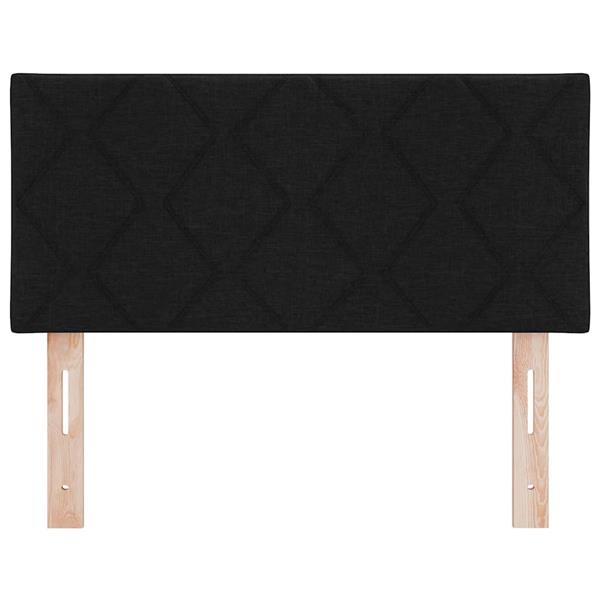 Grote foto vidaxl stoffen hoofdbord geometrisch met hoofdeinde zwart 100 cm stof antiek en kunst stoelen en banken