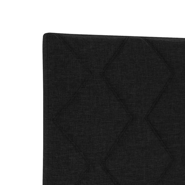 Grote foto vidaxl stoffen hoofdbord geometrisch met hoofdeinde zwart 100 cm stof antiek en kunst stoelen en banken