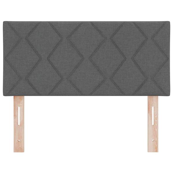 Grote foto vidaxl stoffen hoofdbord geometrisch donkergrijs 100 cm stof antiek en kunst stoelen en banken
