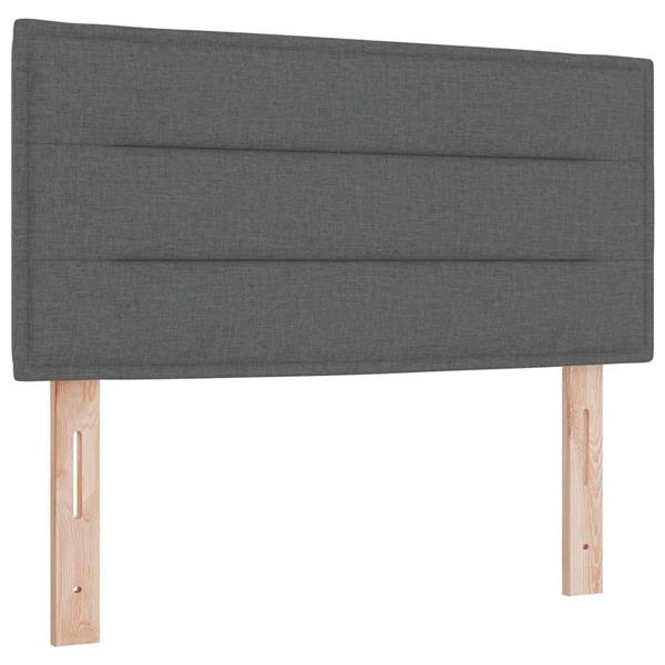 Grote foto vidaxl hoofdbord met hoofdeinde donkergrijs 100 cm stof antiek en kunst stoelen en banken