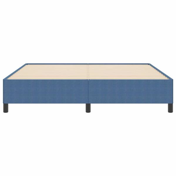 Grote foto vidaxl bedframe blauw 180 x 200 cm katoenen stof antiek en kunst stoelen en banken