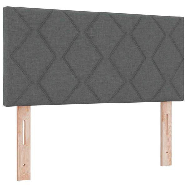 Grote foto vidaxl stoffen hoofdbord geometrisch donkergrijs 90 cm stof antiek en kunst stoelen en banken