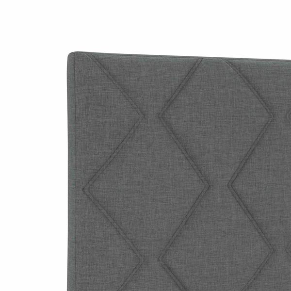 Grote foto vidaxl stoffen hoofdbord geometrisch donkergrijs 90 cm stof antiek en kunst stoelen en banken