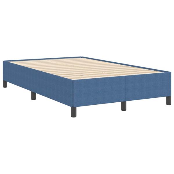 Grote foto vidaxl bedframe blauw 120 x 190 cm katoenen stof antiek en kunst stoelen en banken