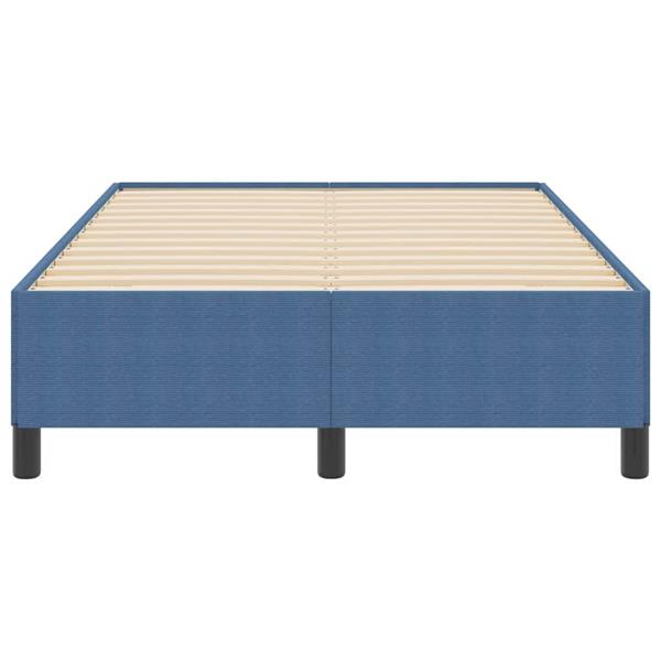 Grote foto vidaxl bedframe blauw 120 x 190 cm katoenen stof antiek en kunst stoelen en banken