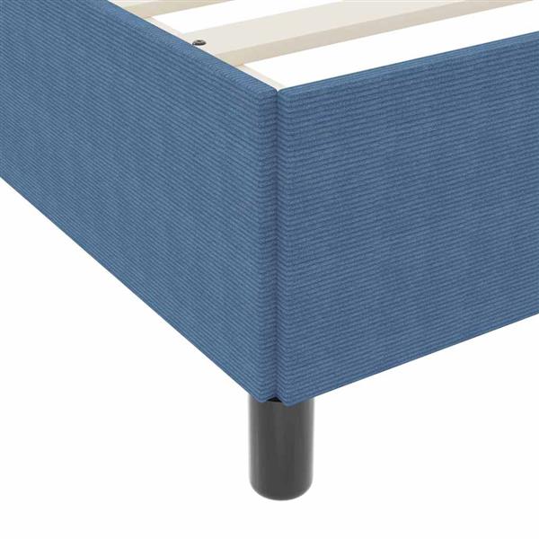 Grote foto vidaxl bedframe blauw 120 x 190 cm katoenen stof antiek en kunst stoelen en banken