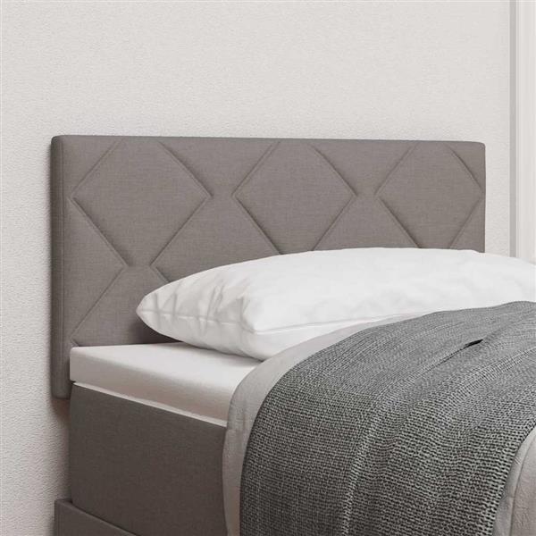 Grote foto vidaxl stoffen hoofdbord geometrisch met hoofdeinde taupe 80 cm stof antiek en kunst stoelen en banken