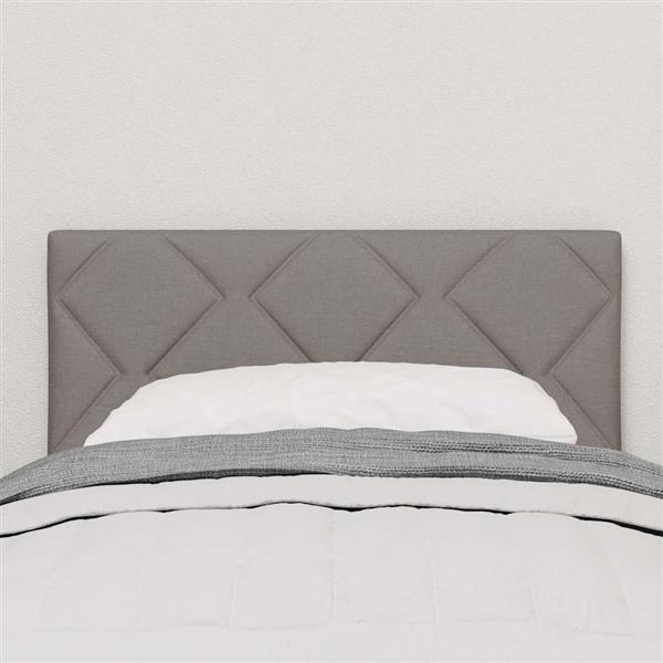 Grote foto vidaxl stoffen hoofdbord geometrisch met hoofdeinde taupe 80 cm stof antiek en kunst stoelen en banken
