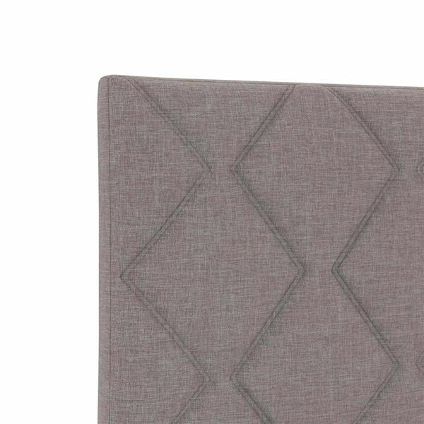 Grote foto vidaxl stoffen hoofdbord geometrisch met hoofdeinde taupe 80 cm stof antiek en kunst stoelen en banken
