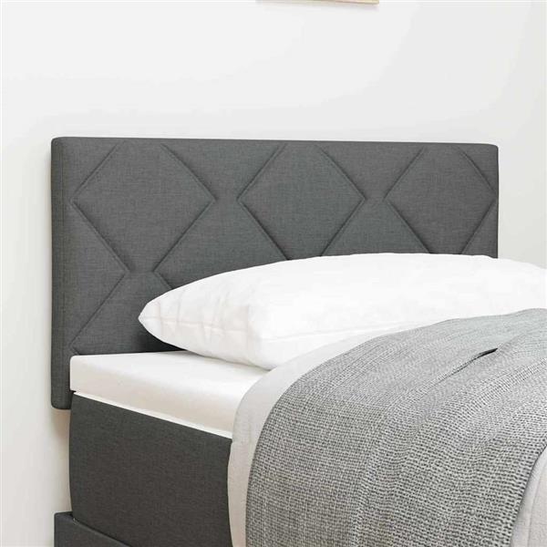 Grote foto vidaxl stoffen hoofdbord geometrisch donkergrijs 80 cm stof antiek en kunst stoelen en banken