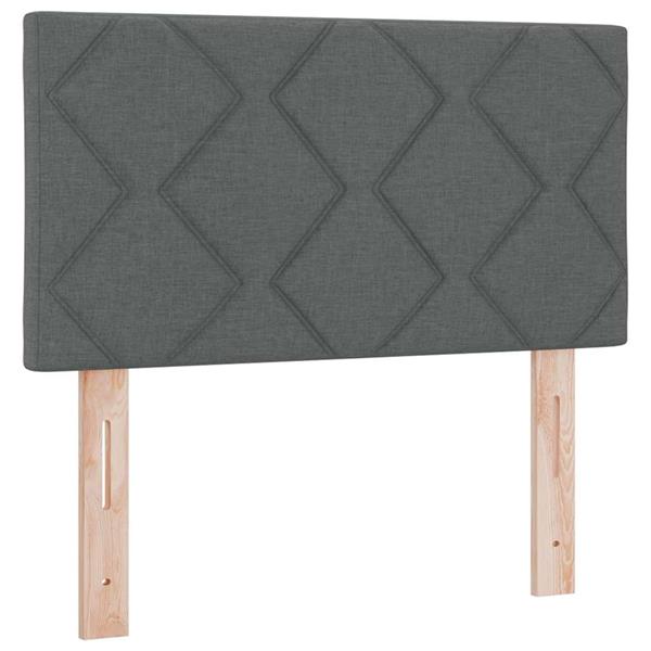 Grote foto vidaxl stoffen hoofdbord geometrisch donkergrijs 80 cm stof antiek en kunst stoelen en banken