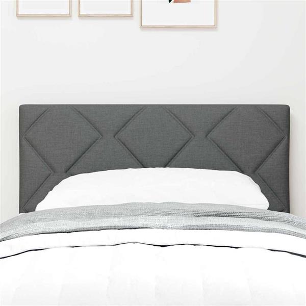 Grote foto vidaxl stoffen hoofdbord geometrisch donkergrijs 80 cm stof antiek en kunst stoelen en banken