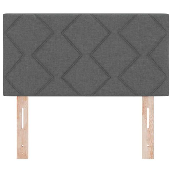 Grote foto vidaxl stoffen hoofdbord geometrisch donkergrijs 80 cm stof antiek en kunst stoelen en banken
