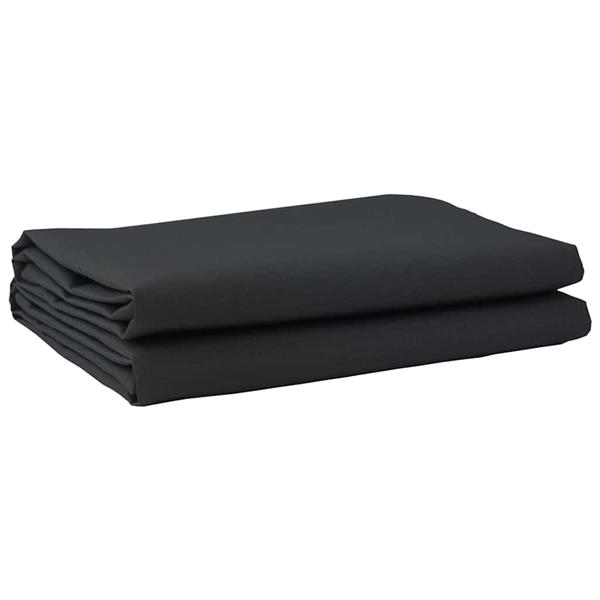 Grote foto vidaxl vervangingsdoek voor zonnescherm zwart 10 x 1.6 m stof tuin en terras overige tuin en terras