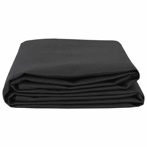 Grote foto vidaxl vervangingsdoek voor zonnescherm zwart 10 x 1.6 m stof tuin en terras overige tuin en terras