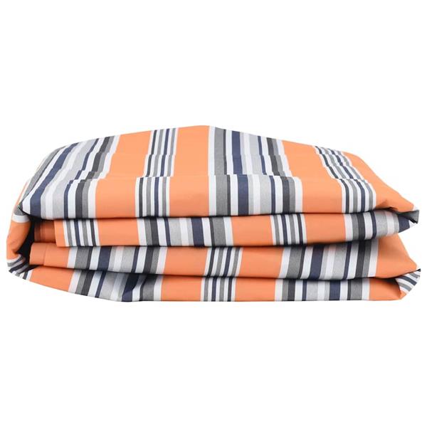 Grote foto vidaxl vervangingsdoek voor zonnescherm blauw en oranje 10 x 1.6 m tuin en terras overige tuin en terras