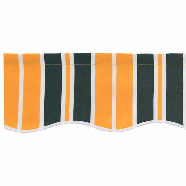 Grote foto vidaxl vervangingsdoek voor zonnescherm groen en geel 400 300 cm tuin en terras overige tuin en terras