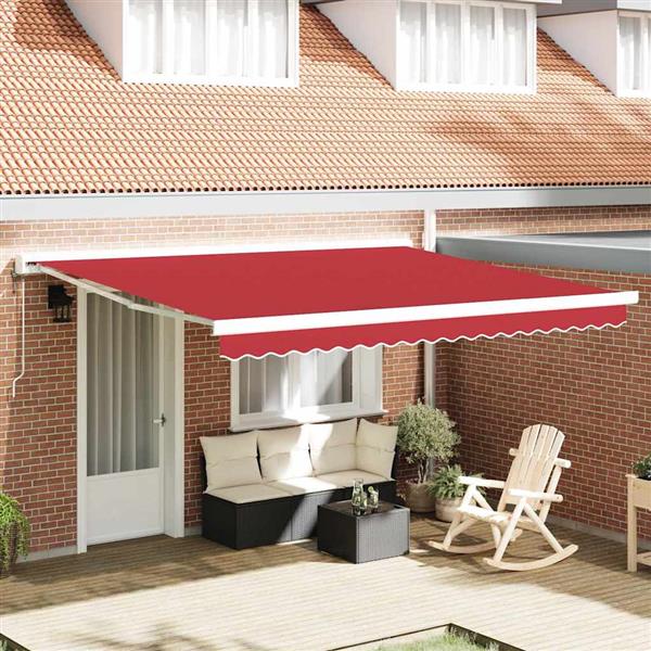 Grote foto vidaxl vervangingsdoek voor zonnescherm rood 400 350 cm canvas tuin en terras overige tuin en terras