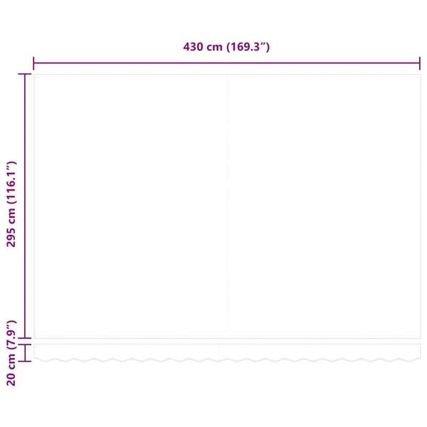 Grote foto vidaxl vervangingsdoek voor zonnescherm wit 450 300 cm canvas tuin en terras overige tuin en terras